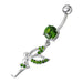 Fancy Angel shaped Dangling jeweled Belly Ring - Monster Piercing