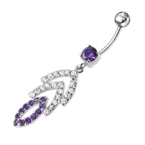 Jeweled Fancy Dangling Belly Ring - Monster Piercing