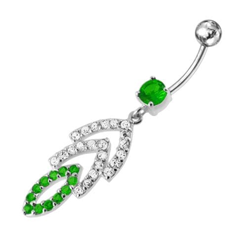 Jeweled Fancy Dangling Belly Ring - Monster Piercing