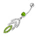 Jeweled Fancy Dangling Belly Ring - Monster Piercing