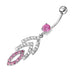 Jeweled Fancy Dangling Belly Ring - Monster Piercing