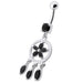 Fancy Dangling SS Belly Ring - Monster Piercing