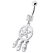 Fancy Dangling SS Belly Ring - Monster Piercing