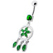 Fancy Dangling SS Belly Ring - Monster Piercing