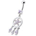 Fancy Dangling SS Belly Ring - Monster Piercing