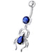 Fancy Jeweled Spider Dangling Belly Ring - Monster Piercing