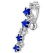 Fancy Jeweled Dangling 8 Stars Reverse Belly Ring - Monster Piercing