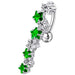 Fancy Jeweled Dangling 8 Stars Reverse Belly Ring - Monster Piercing