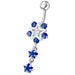 Fancy Jeweled Star Dangling Belly Ring - Monster Piercing