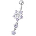 Fancy Jeweled Star Dangling Belly Ring - Monster Piercing