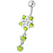 Fancy Jeweled Star Dangling Belly Ring - Monster Piercing