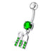 Fancy Jewelled "Lock & Key" Dangling Belly Ring - Monster Piercing