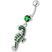 Jeweled Sea Horse Dangling Belly Ring - Monster Piercing