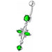 Fancy  Jeweled Dangling Navel Belly Button Ring - Monster Piercing