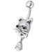 Jeweled Cat Dangling Navel Banana - Monster Piercing