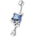 Jeweled Cat Dangling Navel Banana - Monster Piercing