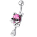 Jeweled Cat Dangling Navel Banana - Monster Piercing