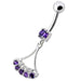 Fancy  Jeweled Dangling Belly Navel Ring Body Jewelry - Monster Piercing