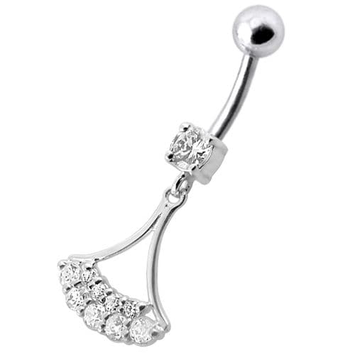 Fancy  Jeweled Dangling Belly Navel Ring Body Jewelry - Monster Piercing