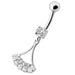 Fancy  Jeweled Dangling Belly Navel Ring Body Jewelry - Monster Piercing