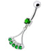 Fancy  Jeweled Dangling Belly Navel Ring Body Jewelry - Monster Piercing