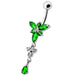 Fancy  Jeweled Dangling Belly Navel Ring - Monster Piercing