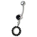 Fancy Multi Jeweled Dangling Navel Belly Ring Body Jewelry - Monster Piercing