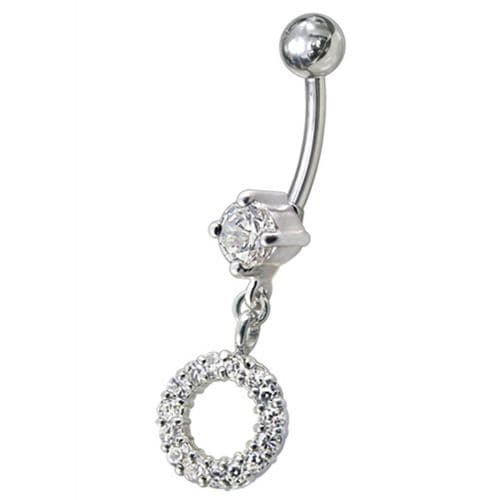 Fancy Multi Jeweled Dangling Navel Belly Ring Body Jewelry - Monster Piercing