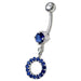 Fancy Multi Jeweled Dangling Navel Belly Ring Body Jewelry - Monster Piercing