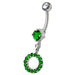 Fancy Multi Jeweled Dangling Navel Belly Ring Body Jewelry - Monster Piercing