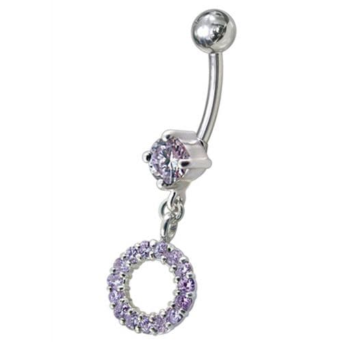 Fancy Multi Jeweled Dangling Navel Belly Ring Body Jewelry - Monster Piercing