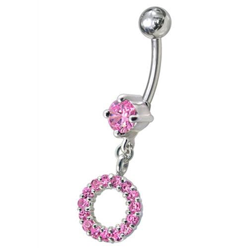 Fancy Multi Jeweled Dangling Navel Belly Ring Body Jewelry - Monster Piercing