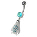 Jeweled Penguin Dangling Belly Ring - Monster Piercing