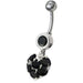 Fancy  Heart Dangling Belly Ring - Monster Piercing