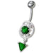 Silver Fancy Dangling Belly Navel Ring - Monster Piercing