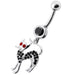 Fancy Jeweled Cat Dangling Navel Bar - Monster Piercing