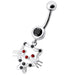 Jeweled Cat Dangling Belly Banana - Monster Piercing