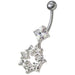 Fancy Dangling SS Banana Navel Belly Ring Body Jewelry - Monster Piercing