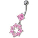 Fancy Dangling SS Banana Navel Belly Ring Body Jewelry - Monster Piercing