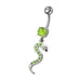 Fancy Jeweled Snake Dangling Belly Ring - Monster Piercing