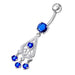 Fancy Jeweled Chandelier Dangling Belly Ring - Monster Piercing