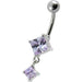 Fancy  Dangling SS Banana Bar Belly Ring - Monster Piercing