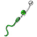 Jeweled Snake Dangling Belly Ring - Monster Piercing