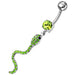 Jeweled Snake Dangling Belly Ring - Monster Piercing