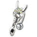 Jeweled Skull Dangling Reverse Belly Ring - Monster Piercing