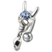 Jeweled Skull Dangling Reverse Belly Ring - Monster Piercing