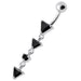 Fancy Jeweled LONG Dangling SS Banana Curved Bar Belly Ring - Monster Piercing