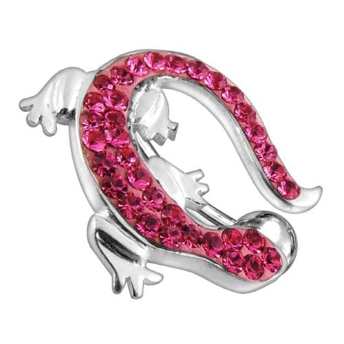 Fancy Jeweled Lizard Dangling Reverse Belly Ring - Monster Piercing