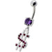 Fancy Jeweled $ Sign Dangling Belly Ring - Monster Piercing