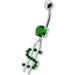 Fancy Jeweled $ Sign Dangling Belly Ring - Monster Piercing